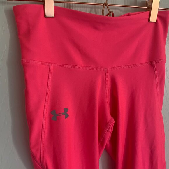 Under Armour Women's Athletic Capri Leggings, Neon Pink, size S NWT - Picture 4 of 8